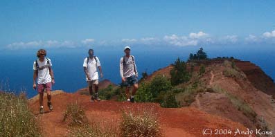 Andy, Ruwan and Graig on the Nualolo Ridge